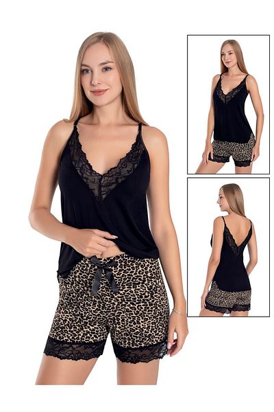 Cotpark Women's Rope Strap Lace Shorts Suit 17278