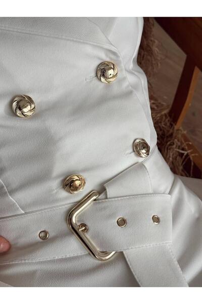 Misscix Women's Evening Dresses Button Detail with Belt Sleeveless Long Evening Jumpsuit - Evening Dress and Graduation Dress