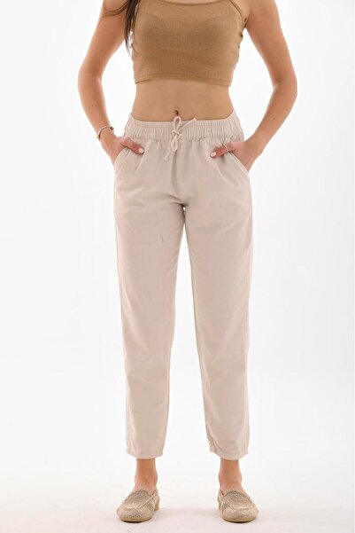 Kiremit Women's Tie-Waist Canvas Pants