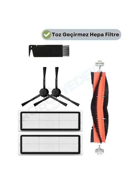 robotyedek Xiaomi Vacuum Mop 2 Ultra - 6 قطع فرشاة وفلتر احتياطية
