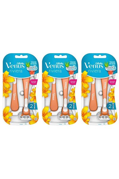 Gillette Venus مجموعة شفرات الحلاقة النسائية Riviera مكونة من 6 قطع (2x3)