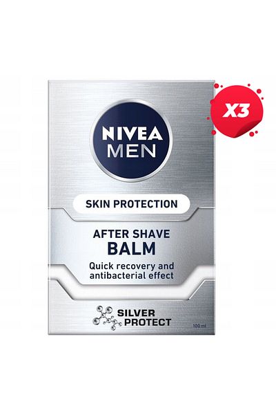 NIVEA X3 - NIVEA AFTER SHAVE BALSAM 100ML SILVER PROTECT