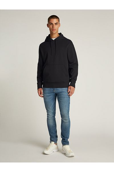 Calvin Klein Men Black Typeface Graphic Pullover Hoodie