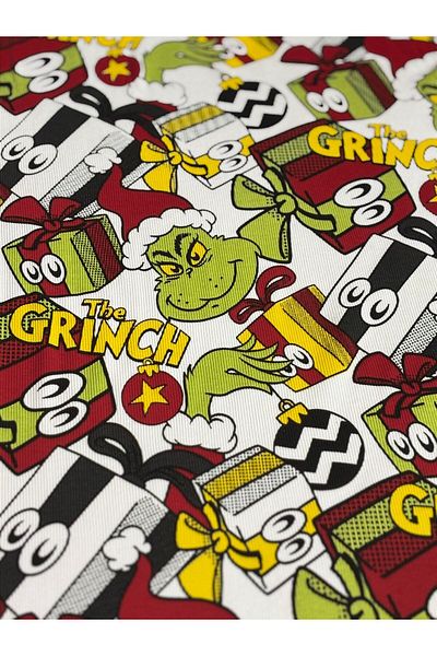 iki iplik Țesătură pentru camisole cu imprimare digitală Grinch |   Flexibil și moale |   Model colorat viu |   Îmbrăcăminte pentru copii