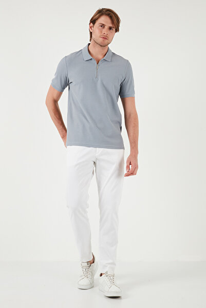 Buratti Pánské bavlněné tričko Polo s výstřihem – na zip, Regular Fit5902434