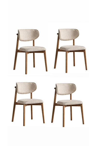 Kızılaslan Mobilya Bohem Sandalye 4lü Teddy Kumaş