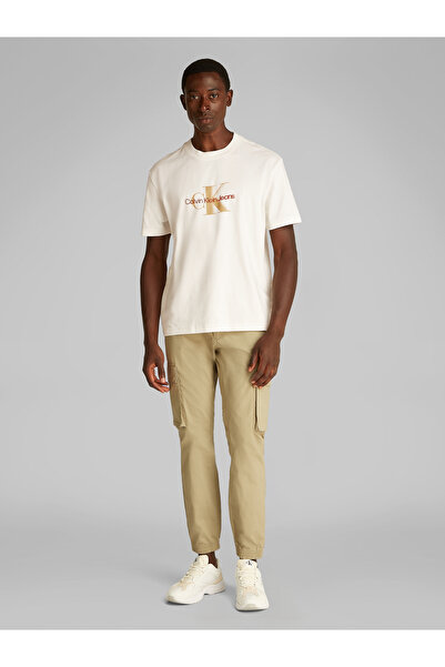 Calvin Klein Calvin Klein Men White Monologo Shift Short Sleeve T-Shirt