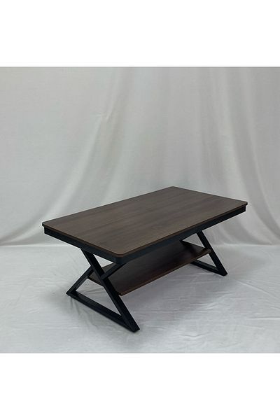 TrentonGCC Contemporary Two-Tier Coffee Table with Lower Shelf