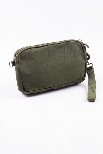 İMAKS Waterproof 4 Zipper Shoulder Mobile Phone Carrying Bag Wallet K. Green K002