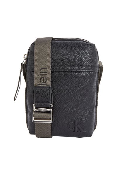 Calvin Klein Black Cargo Reporter Bag Crossover Bag