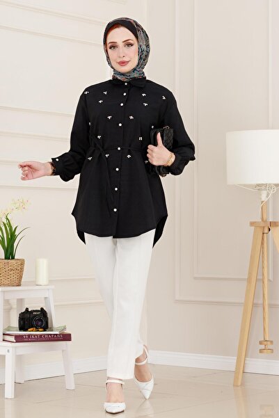 Sevitli Μονακό Πέτο Πέτρινο Τουνίκ-Μαύρο