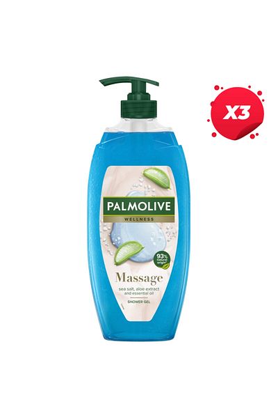 Palmolive X3 - PALMOLIVE SHOWER GEL PUMP 750ML MASSAGE ALOE