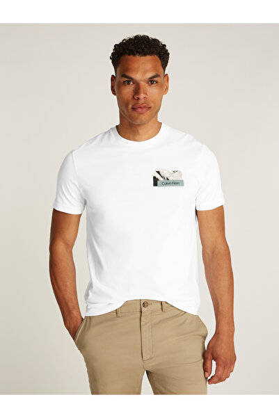 Calvin Klein Calvin Klein Men White Back Logo Graphic Short Sleeve T-Shirt