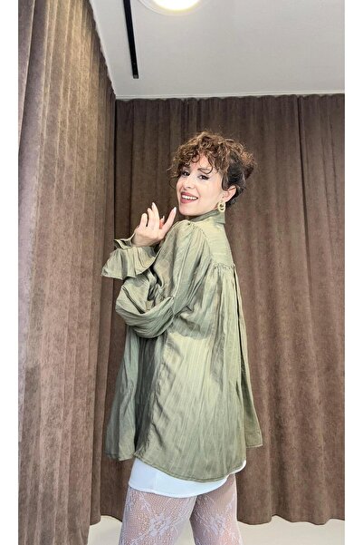 Damla Demli Volanlı Gömlek