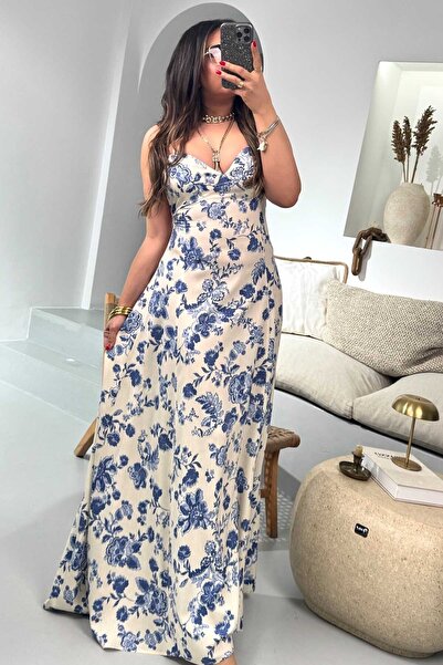 Sohotique By P Φόρεμα από βισκόζη - Μοτίβο με σύμβολο τιρκουάζ-πέτρα