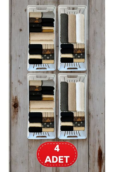 Bayev Clio 4 Pieces Modular Towel Organizer Socks Underwear Drawer Organizer