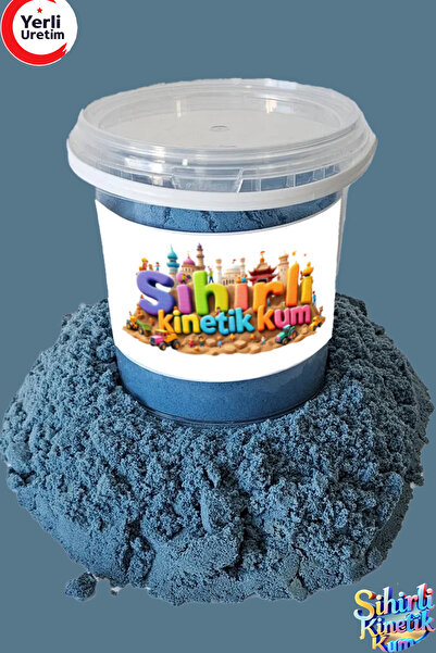 House ID Doğal Naturel Mavi Kinetik Oyun Kum Mavi Renk 1000gr / 4 Kalıp Hediyeli