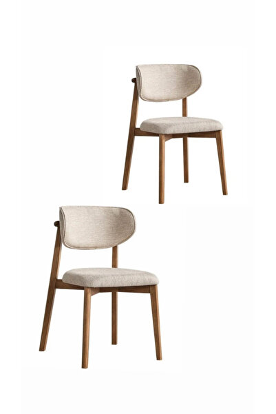 Kızılaslan Mobilya Bohem Sandalye 2li Teddy kumaş Yemek odası sandalyesi mutf...