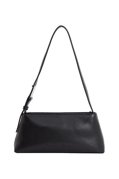 Calvin Klein Calvin Klein Black Embossed Logo Shoulder Bag