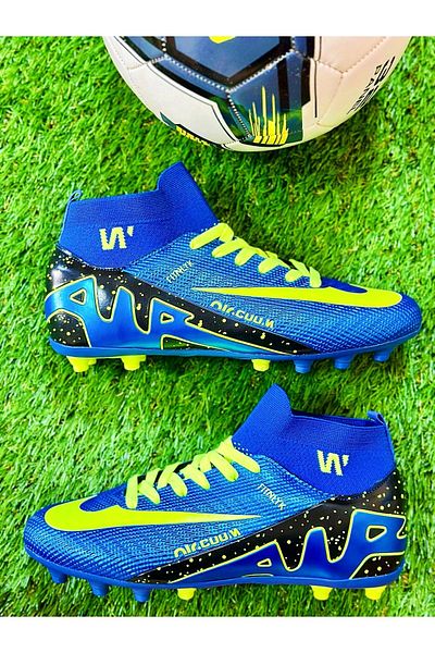 AlbiShoes Pantofi de fotbal pentru bărbați pentru adulți Marcuriel Zoum SiperFly cu șosete pentru crampă