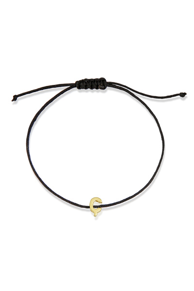 Altınkesesi 14 Ayar Altın İpli Harf Bileklik(Ç)