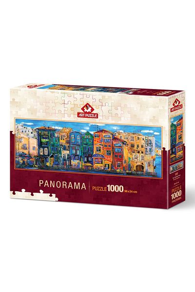 Art Puzzle 1000 Piece Colorful Town Panorama Puzzle