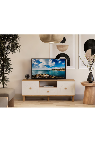 kayhan ahşap %100 Mdf Bohem Tv Ünitesi 150 Cm SAFİR MEŞE (SEPET)
