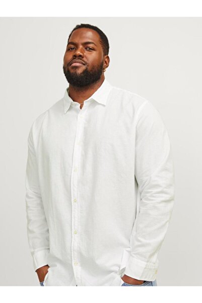 Jack & Jones Plus Ανδρικό μακρυμάνικο μινιμαλιστικό πουκάμισο Jack&Jones Plus - Casual και κομψό