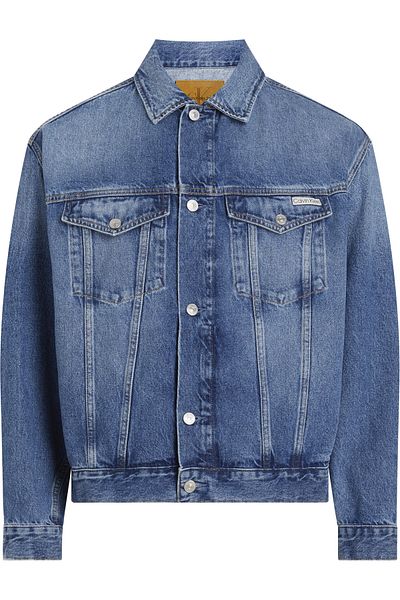 Calvin Klein Men Denim Medium Relaxed Denim Trucker Jacket