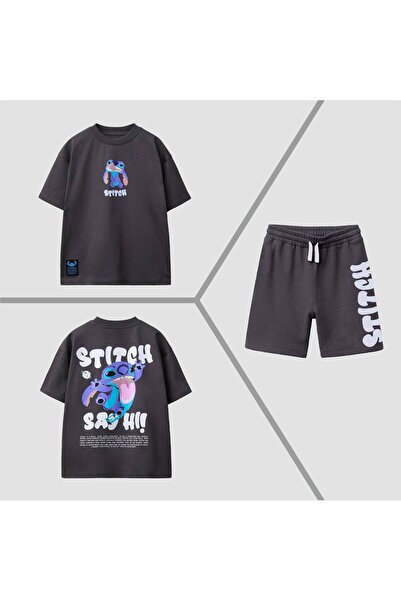 KidsSel Yeni Sezon Stıtch Baskılı Pamuklu Kız Çocuk Altüst