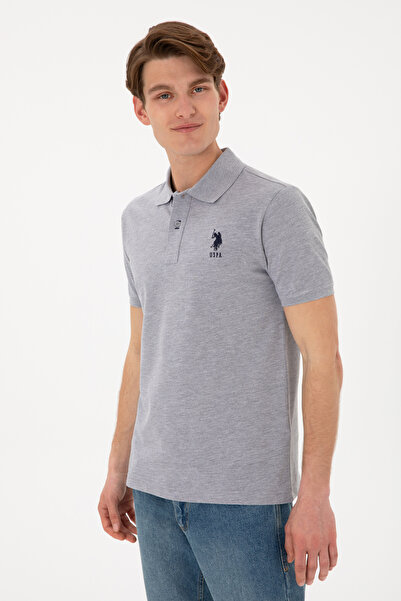 U.S. Polo Assn. Slim Fit Ανδρικό γιακά Polo Grey Melange 50305929-VR086