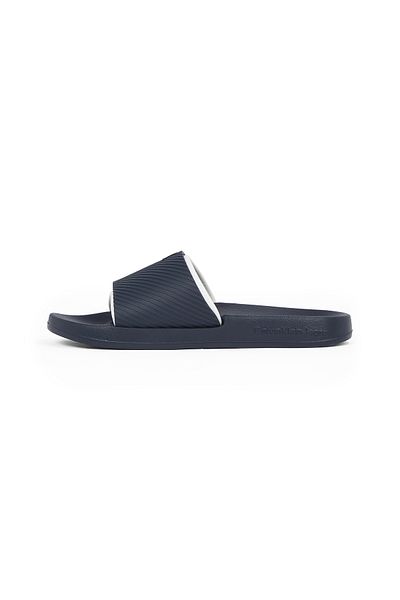 Calvin Klein Men Calvin Navy/Oyster Mushroom Rubber Neopren Sliders