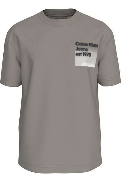 Calvin Klein Men Gray Logo Fade Box Short Sleeve T-Shirt