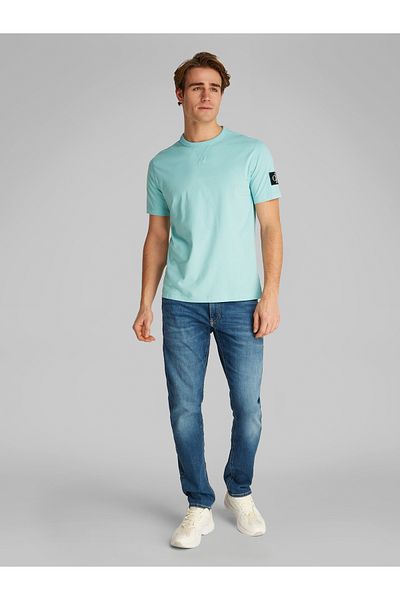 Calvin Klein Men Blue Badge Regular Short Sleeve T-Shirt