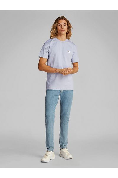 Calvin Klein Calvin Klein Men Blue Woven Label Regular Short Sleeve T-Shirt