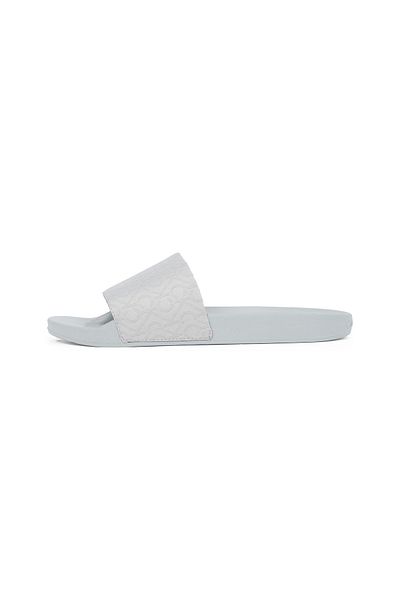 Calvin Klein Women Mirage Gray Pool Jacquard Sliders
