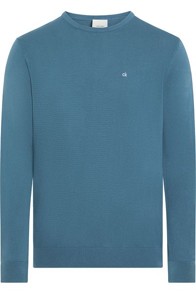 Calvin Klein Men Midnight Cotton Silk Blend Pullover Sweater