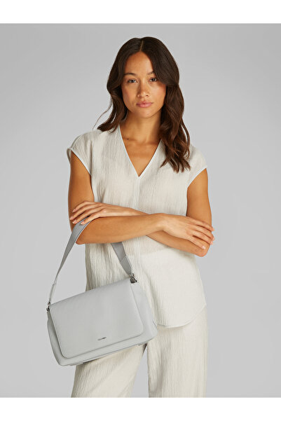 Calvin Klein Gray Must Mono Satchel Bag
