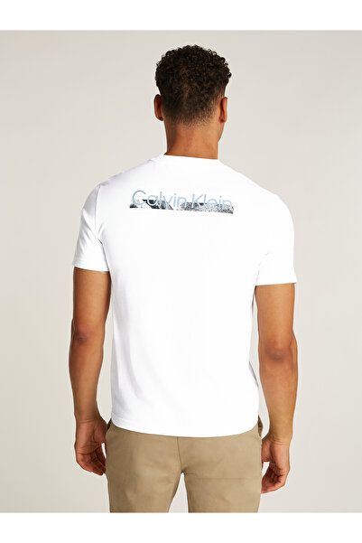 Calvin Klein Calvin Klein Men White Back Logo Graphic Short Sleeve T-Shirt