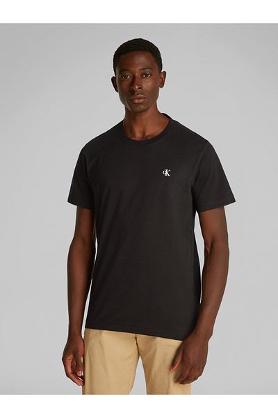 Calvin Klein Calvin Klein Men Black Typeface Graphic Short Sleeve T-Shirt