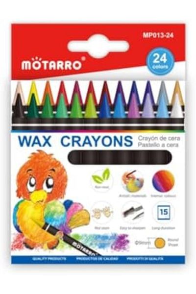 MOTARRO Wax Crayons Classic Colors for Kids, School Crayons