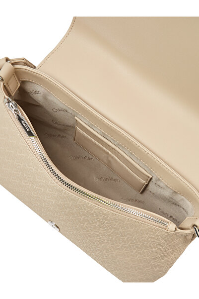 Calvin Klein Calvin Klein Beige Must Mono Satchel Bag