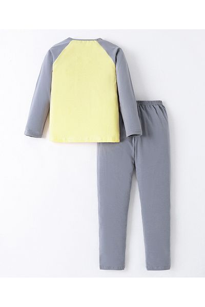 SAPS SAPS Shark Printed Pajama Set - Grey \ Yellow