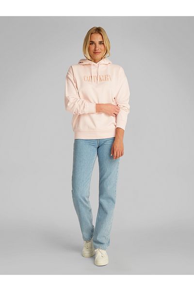 Calvin Klein Women Pink Varsity Pullover Hoodie