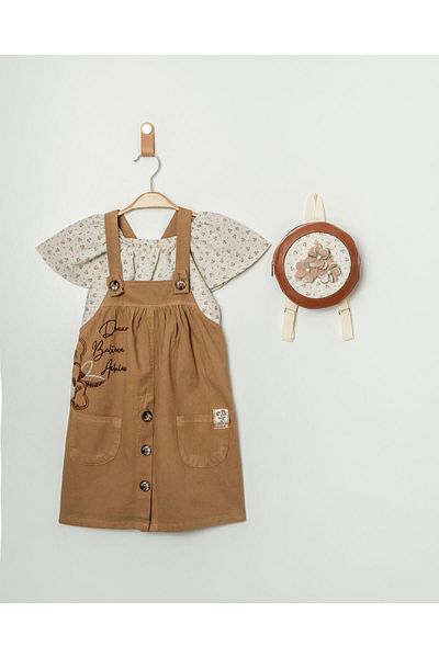 mislina kids Combinație de pantaloni scurți pentru copii de 3-6 ani + bluză + geantă