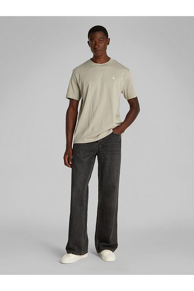 Calvin Klein Men Gray Painted Short Sleeve T-Shirt