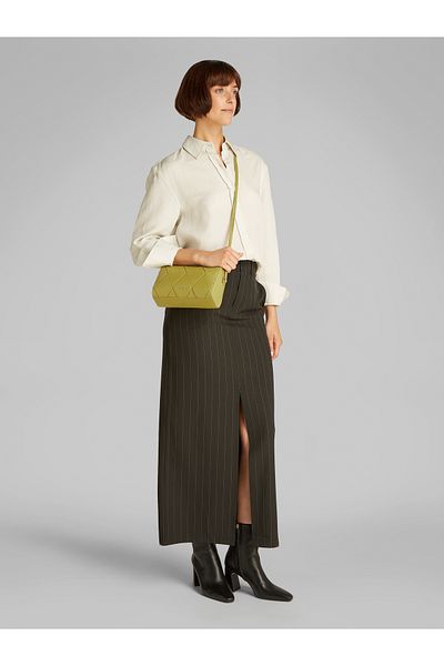 Calvin Klein Green Woven Camera Crossover Bag
