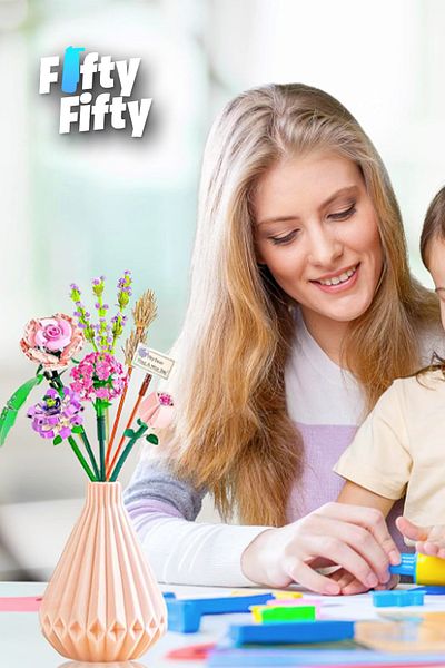 Vagonlife 547 Pieces Flower Model - Loz Decorative and Collections Flower Bouquet