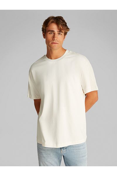 Calvin Klein Calvin Klein Men White Logo Tape Short Sleeve T-Shirt