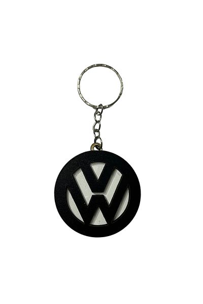 LERİS DESİGN Wooden Car Keychain with Volkswagen Logo